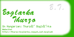 boglarka thurzo business card